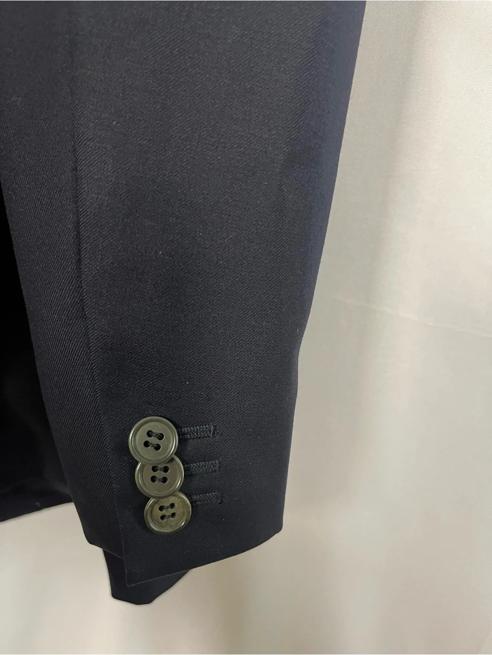 Ermenegildo zegna vintage fine worsted super 100s wool black blazer size 56